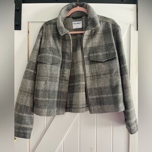 Old Navy Gray Plaid Jacket